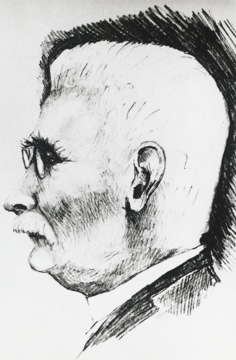 Portret profilowy Henri Louisa Le Chateliera (1850-1936), francuskiego chemika i metalurga, grawer autorstwa Unbekannt Unbekannt