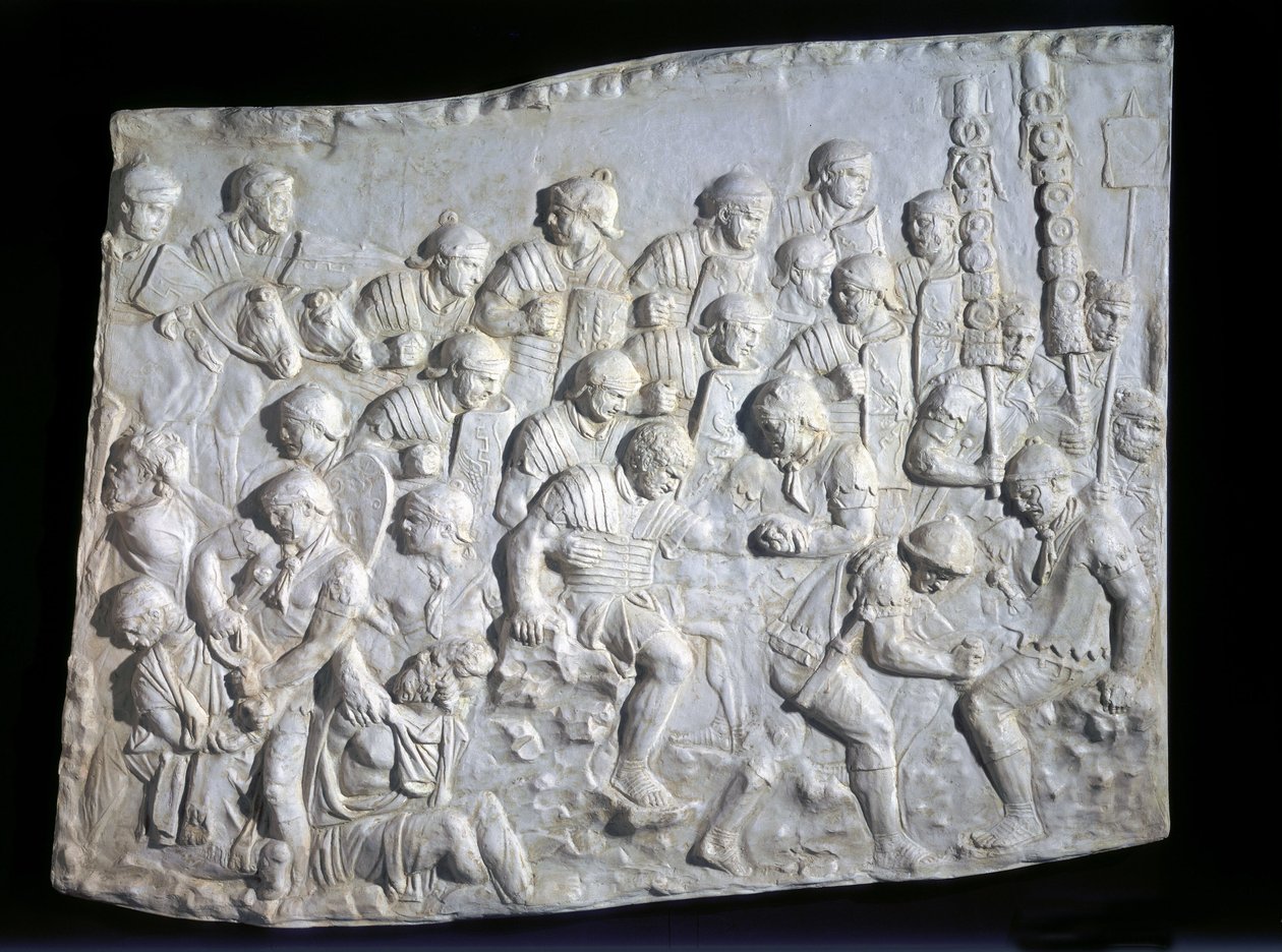 Rzymska pierwsza pomoc udzielona rzymskiemu żołnierzowi, Trajans frieze autorstwa Unbekannt Unbekannt