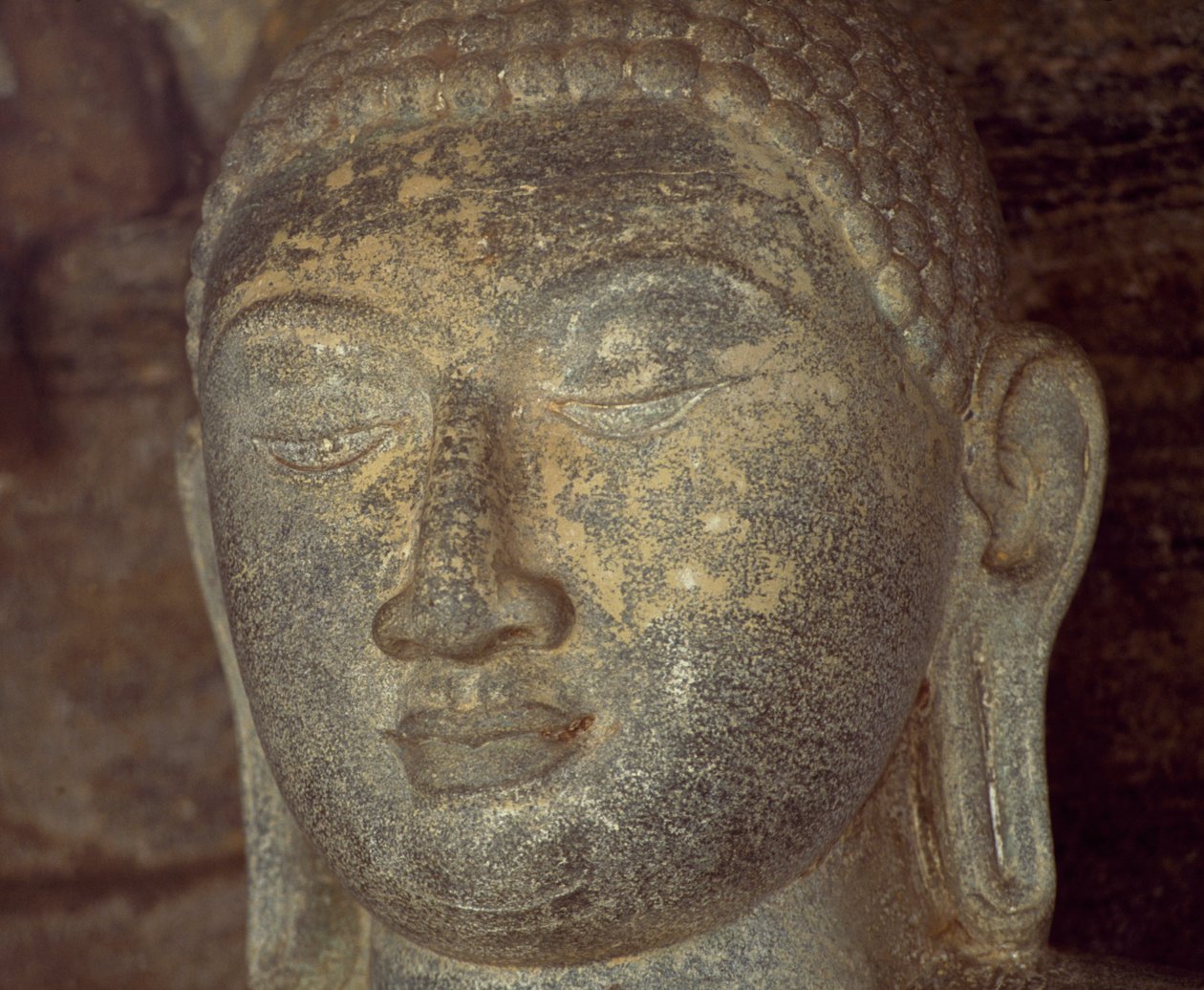 Sri Lanka, Polonnaruwa, Fragment posągu Buddy Gal Vihara (Lista Światowego Dziedzictwa UNESCO) autorstwa Unbekannt Unbekannt