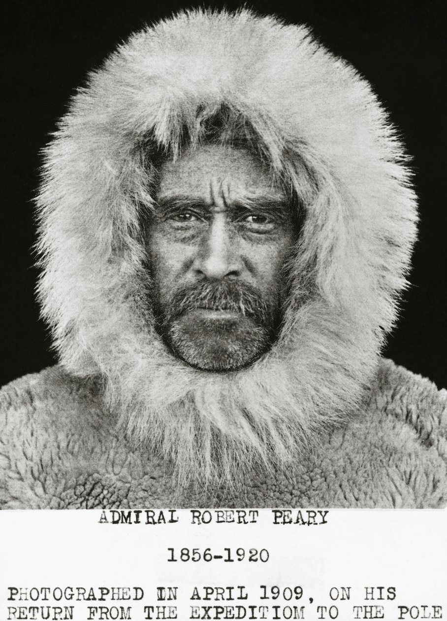 Amerykański odkrywca Robert Edwin Peary (1856-1920) sfotografowany w kwietniu 1909 roku powracający z wyprawy na Biegun Północny autorstwa Unbekannt Unbekannt