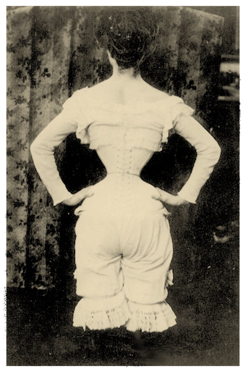Kobieta w gorsecie ok. 1865 (zdjęcie) autorstwa Unbekannt Unbekannt
