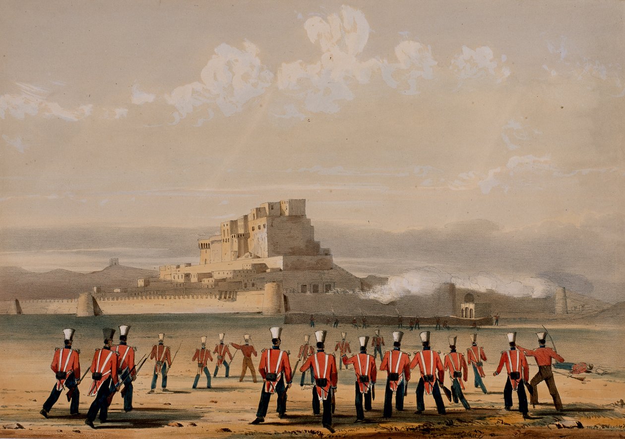Szturm na Khelat, kompanie zaliczkowe, 13 listopada 1839, z „Szturm na Ghuznee i Khelat” W. Taylora, 1839 autorstwa Lieutenant Thomas Wingate