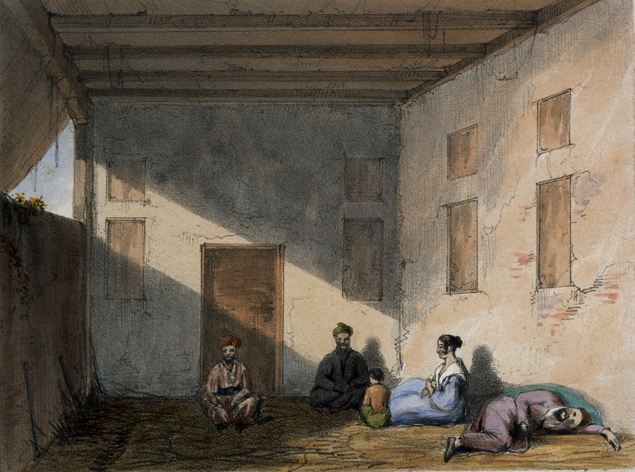 Scena więzienna, 1842 autorstwa Lieutenant Vincent Eyre