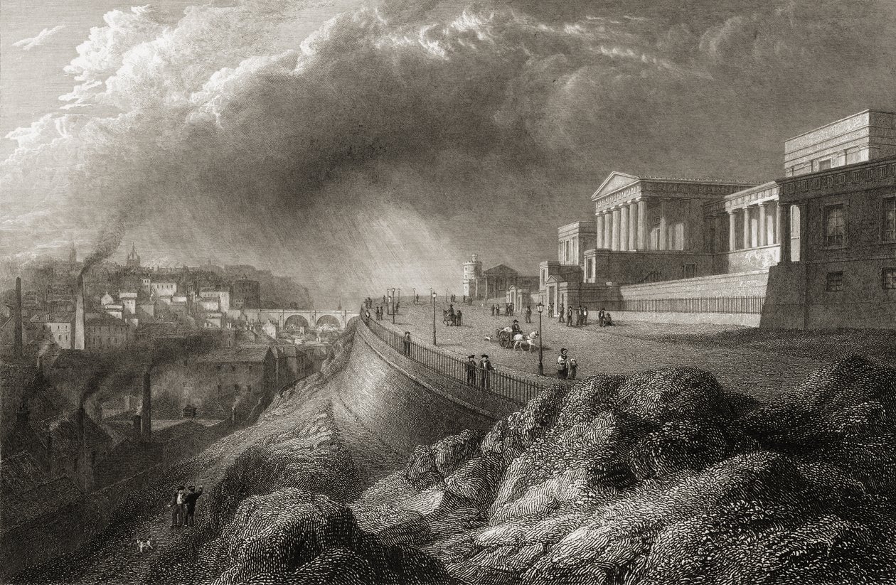 The New Royal High School, Edynburg, z „Wybrane widoki niektórych głównych miast Europy, grawerowane przez E. Goodall, opublikowane w Londynie, 1832 autorstwa Lieutenant Colonel Batty