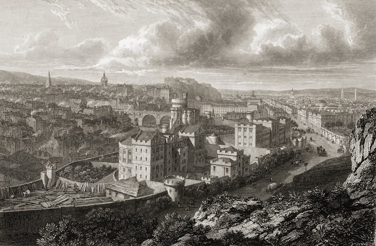 Widok z Calton Hill, Edynburg, z 
