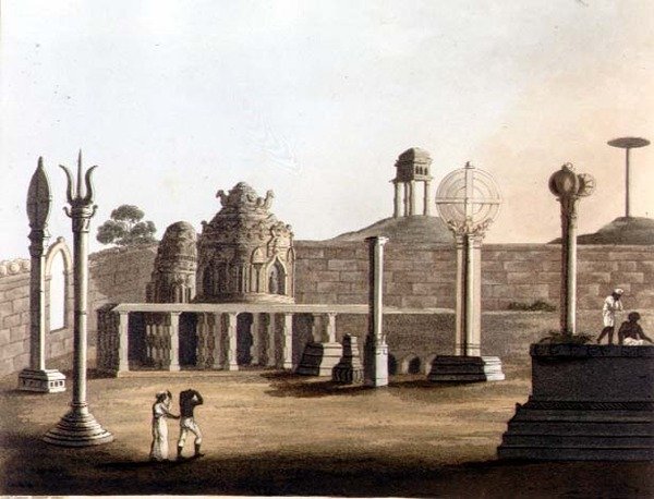 Meczet Maurów w Bangalore, tablica 19 z „Pictorial Scenery in the Kingdom of Mysore”, wyd. Edward Orme (1774-c.1820) 1804 (akwatinta) autorstwa Lieutenant James (after) Hunter