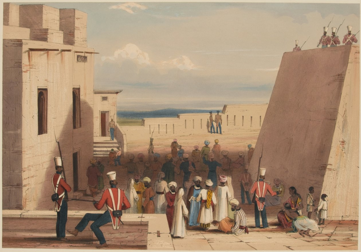 „Ghuznee. Więźniowie pod eskortą 19 Bombaju Native Piechoty” autorstwa Lieutenant Thomas (after) Wingate