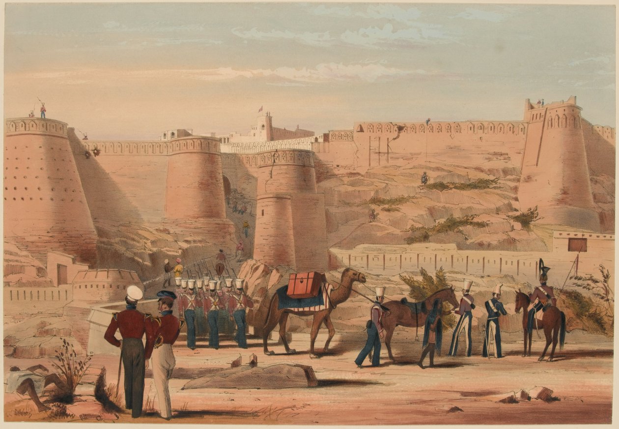 „Burza Ghuznee: Poranek po akcji”, 23 lipca 1839 (litografia kolorowa) autorstwa Lieutenant Thomas (after) Wingate