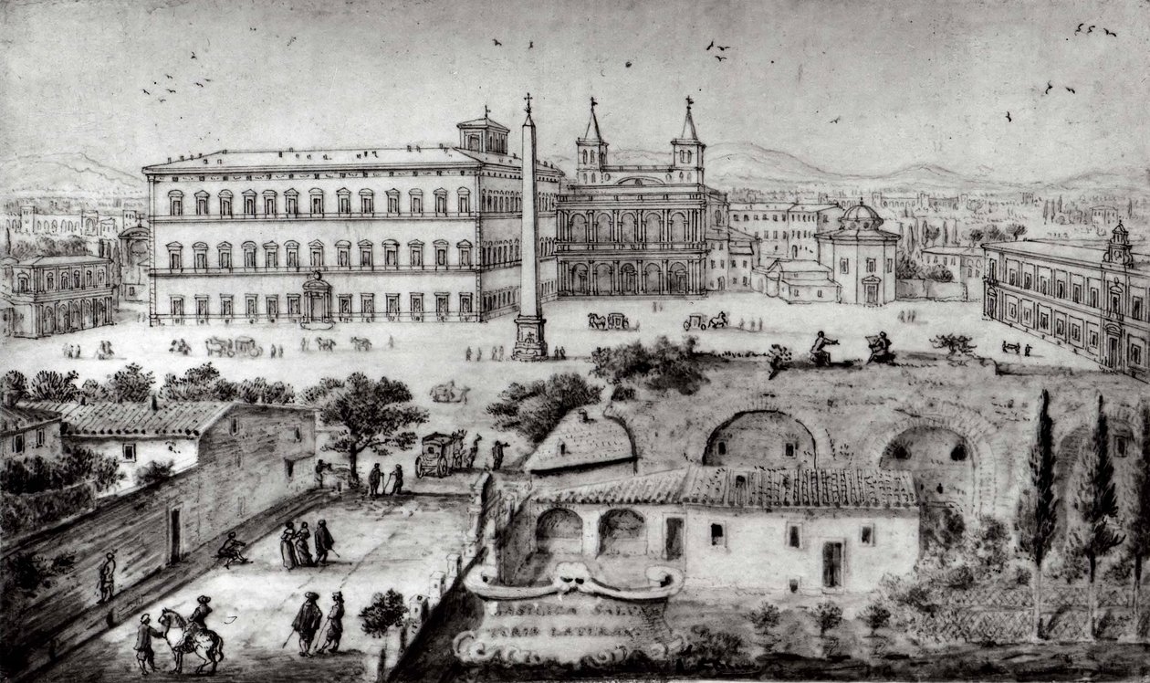 Widok Lateranu, Rzym, 1672-73. autorstwa Lievin Cruyl