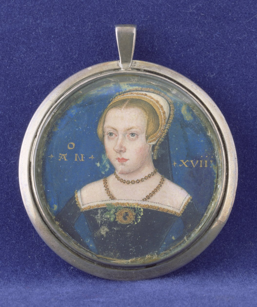 Portret damy, prawdopodobnie Lady Jane Grey, ok. 1545-47 (kolor ciała na karcie) autorstwa Lievine Teerlink
