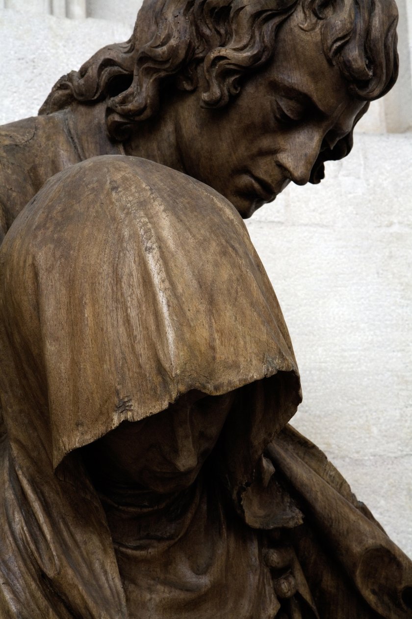 Mędrzec Dziewicy, szczegół, 1531 (zob. także 279610 i 279615) (orzech) autorstwa Ligier Richier