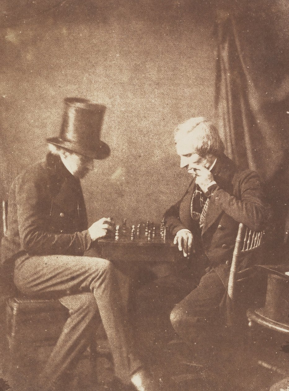 Szachiści, ca. 1845. autorstwa Likely by Antoine François Jean Claudet.