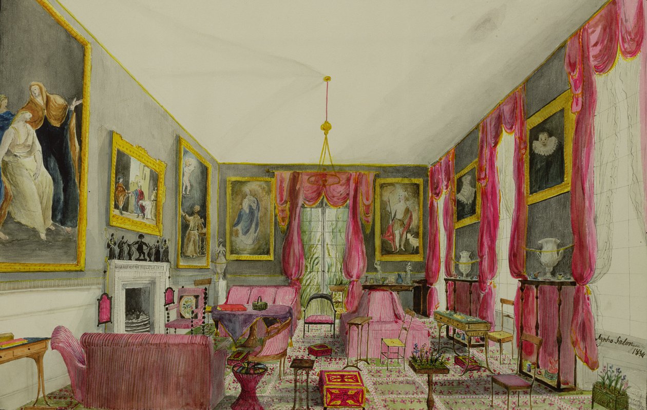 Salon Aynhoe, 1844 autorstwa Lili Cartwright