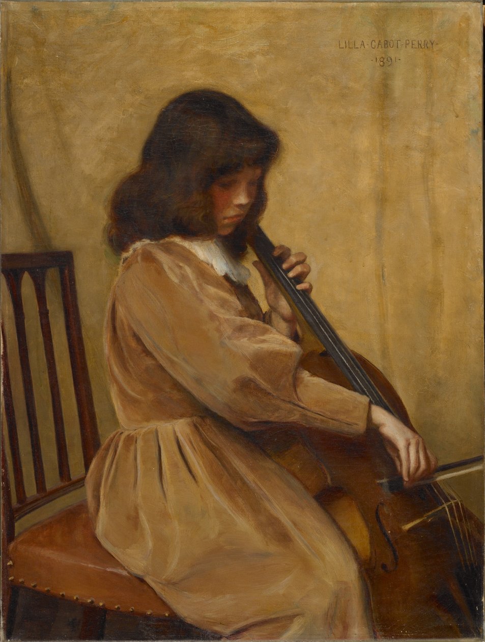 Dziewczyna grająca na wiolonczeli autorstwa Lilla Cabot Perry
