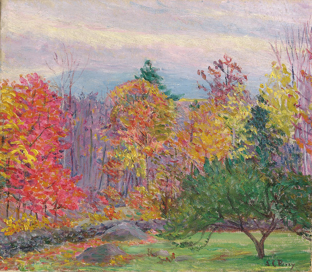 Krajobraz w Hancock, New Hampshire, październik 1923 (olej na płótnie) autorstwa Lilla Cabot Perry