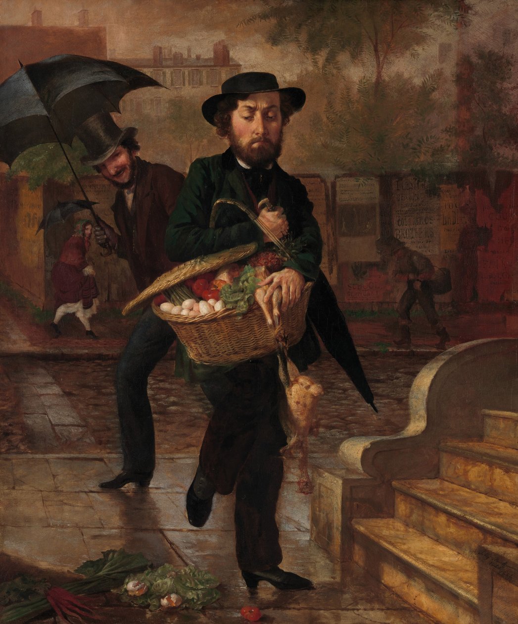 Młody mąż, pierwszy marketing, 1854 autorstwa Lilly Martin Spencer