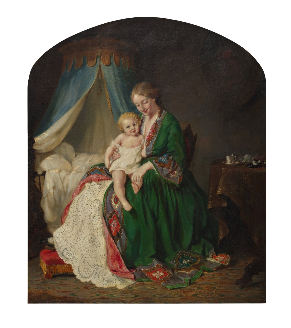 Ta mała świnka poszła na targ, ok. godz. 1857. autorstwa Lilly Martin Spencer
