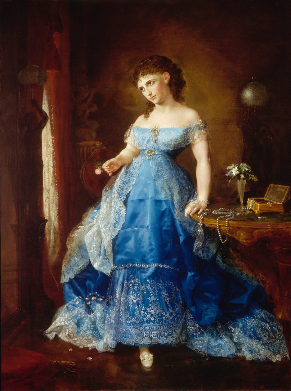 Oboje musimy zniknąć pani Fithian, 1869. autorstwa Lilly Martin Spencer