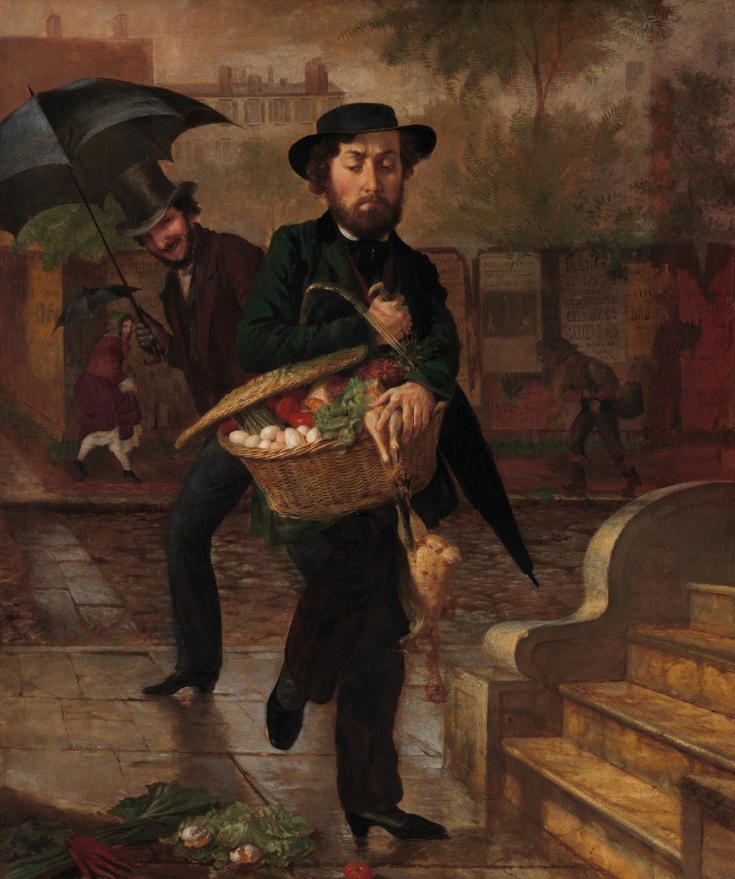 Młody mąż: pierwszy marketing, 1854. autorstwa Lilly Martin Spencer