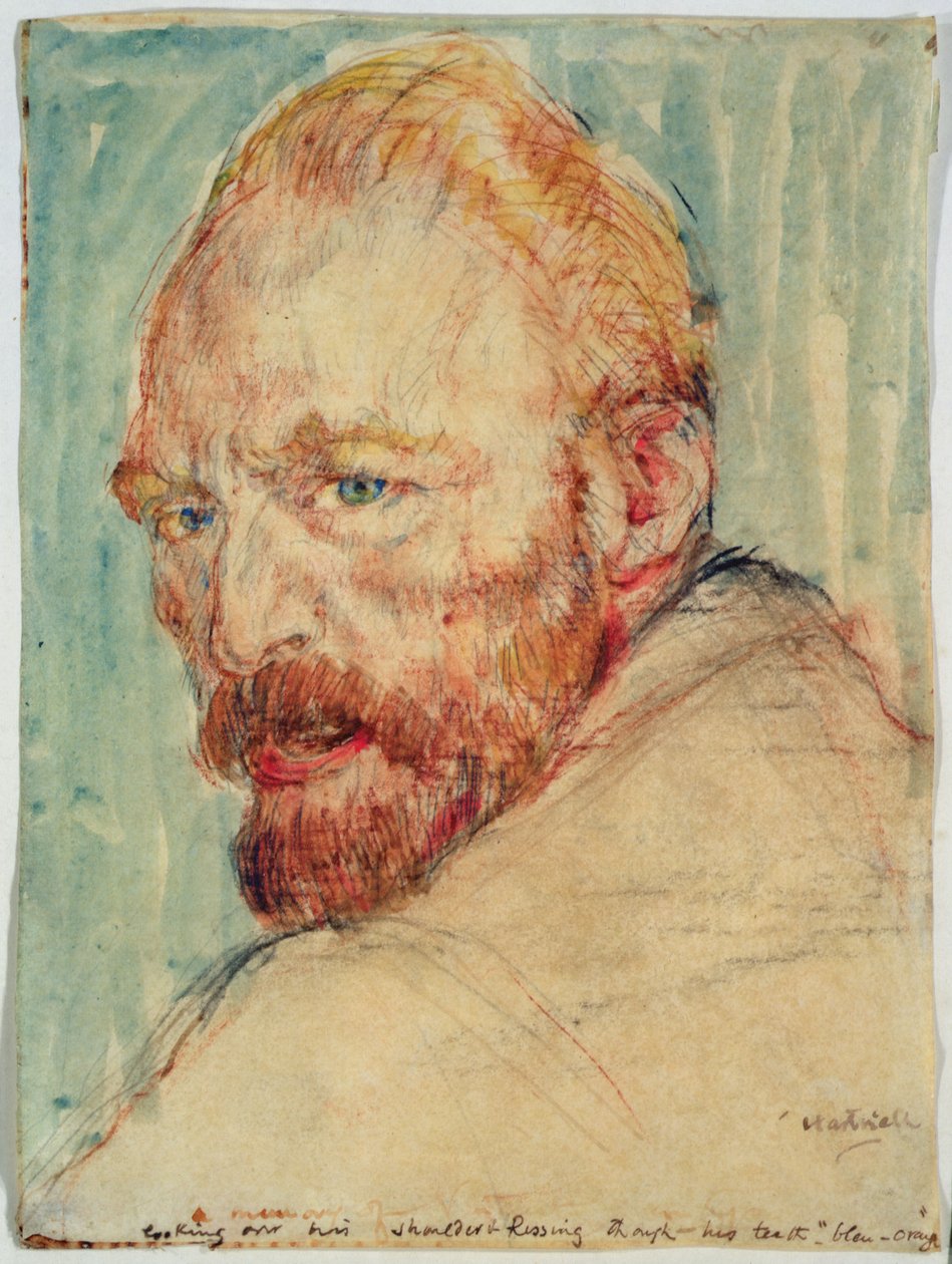 Portret Van Gogha (akwarela na papierze) autorstwa Lily Blatherwick