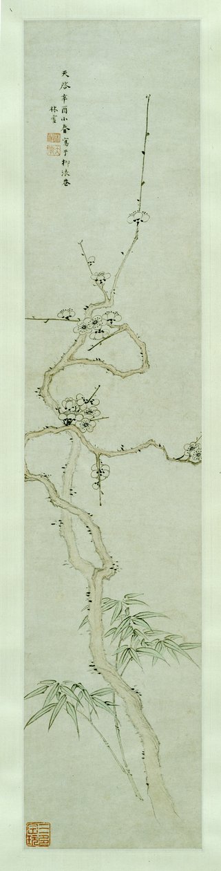 Prunus i bambus autorstwa Lin Xue