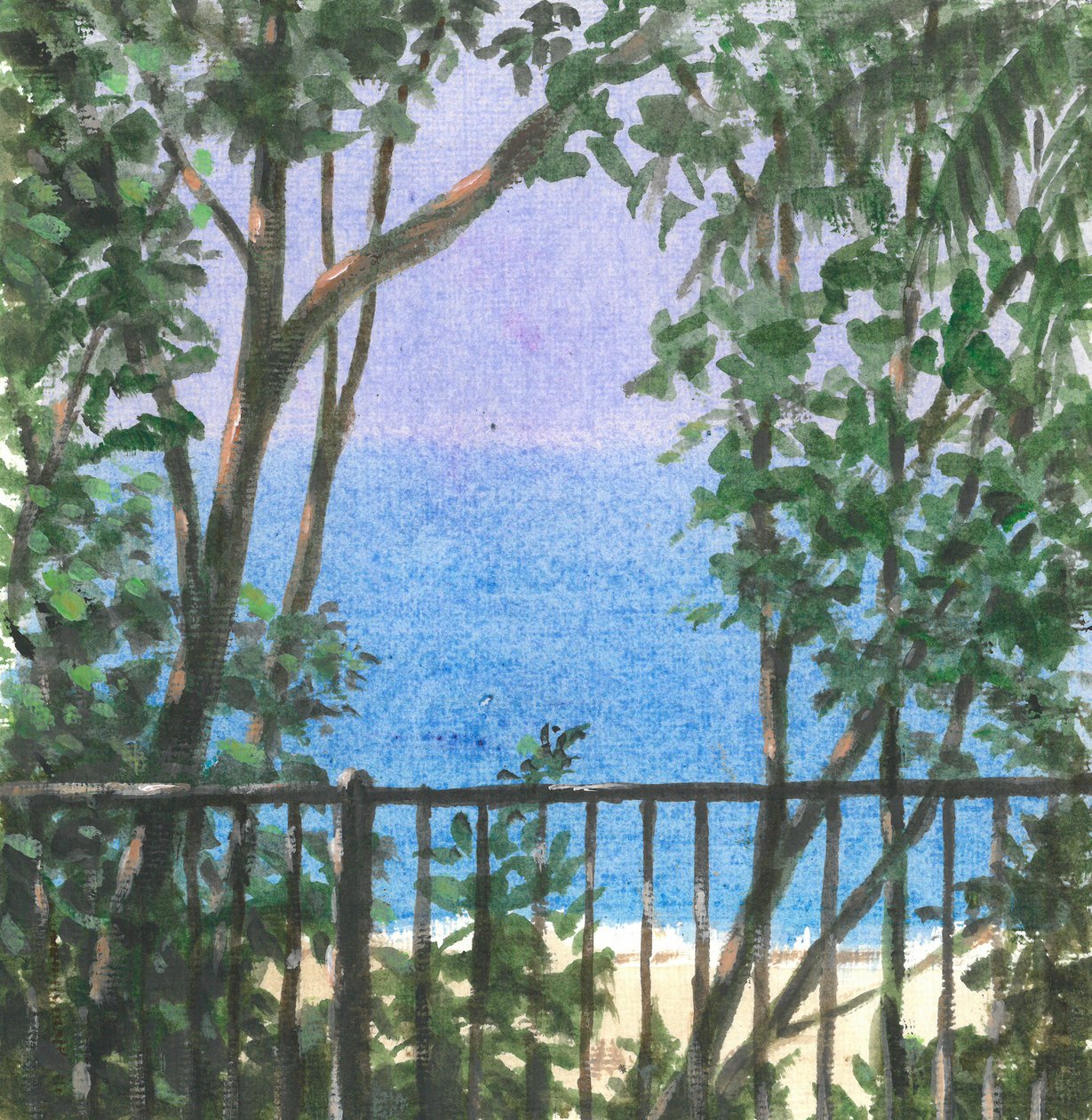 Widok na balkon, 2015 autorstwa Lincoln Seligman
