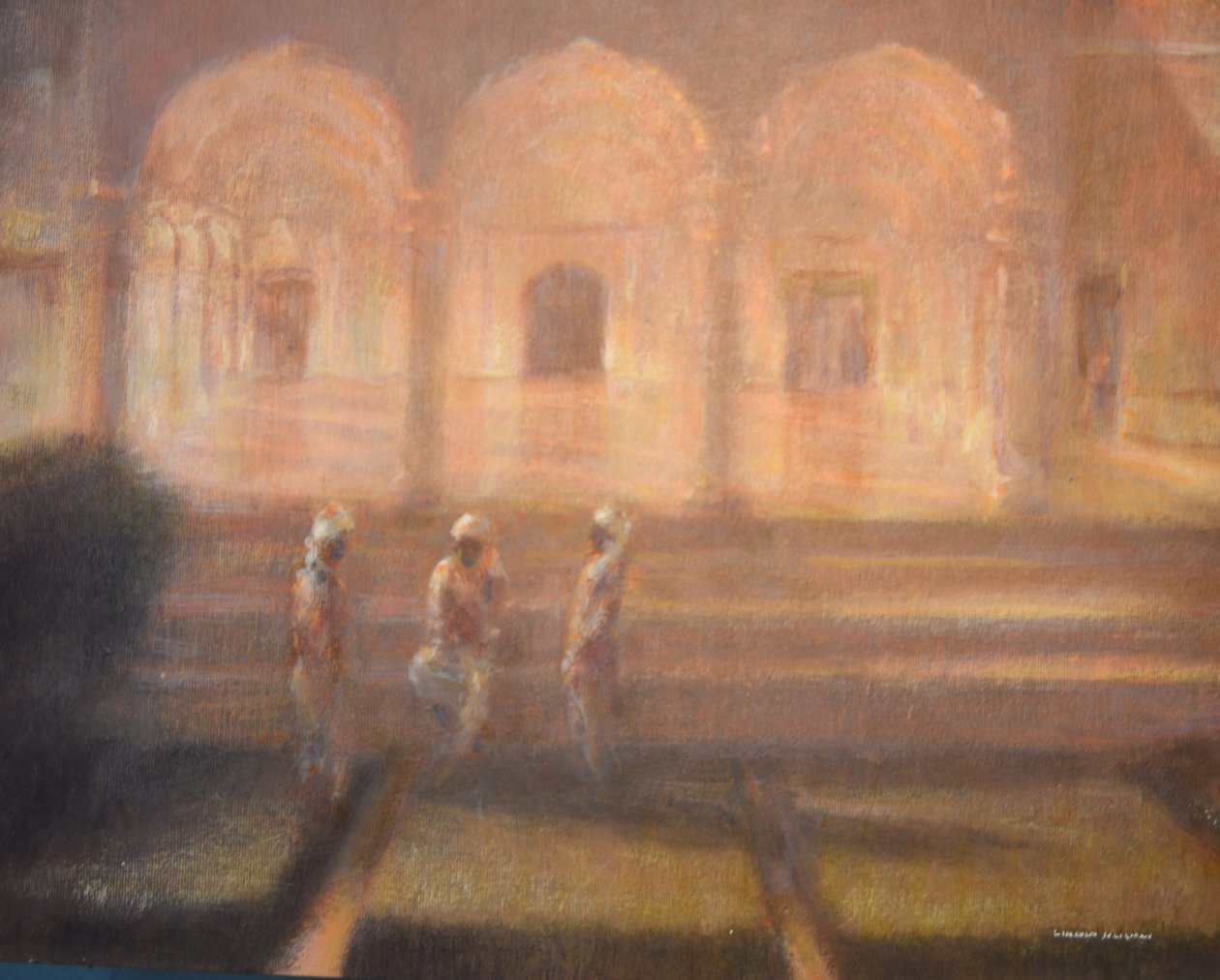 Ogrodnicy w Amber Fort autorstwa Lincoln Seligman