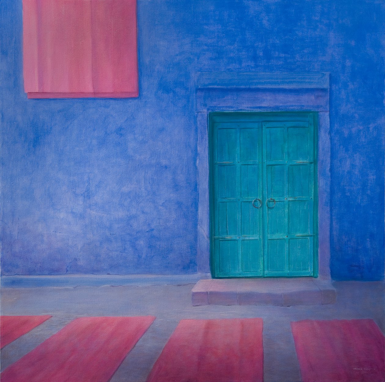 Jodhpur Green Door, 2010 (akryl na płótnie) autorstwa Lincoln Seligman