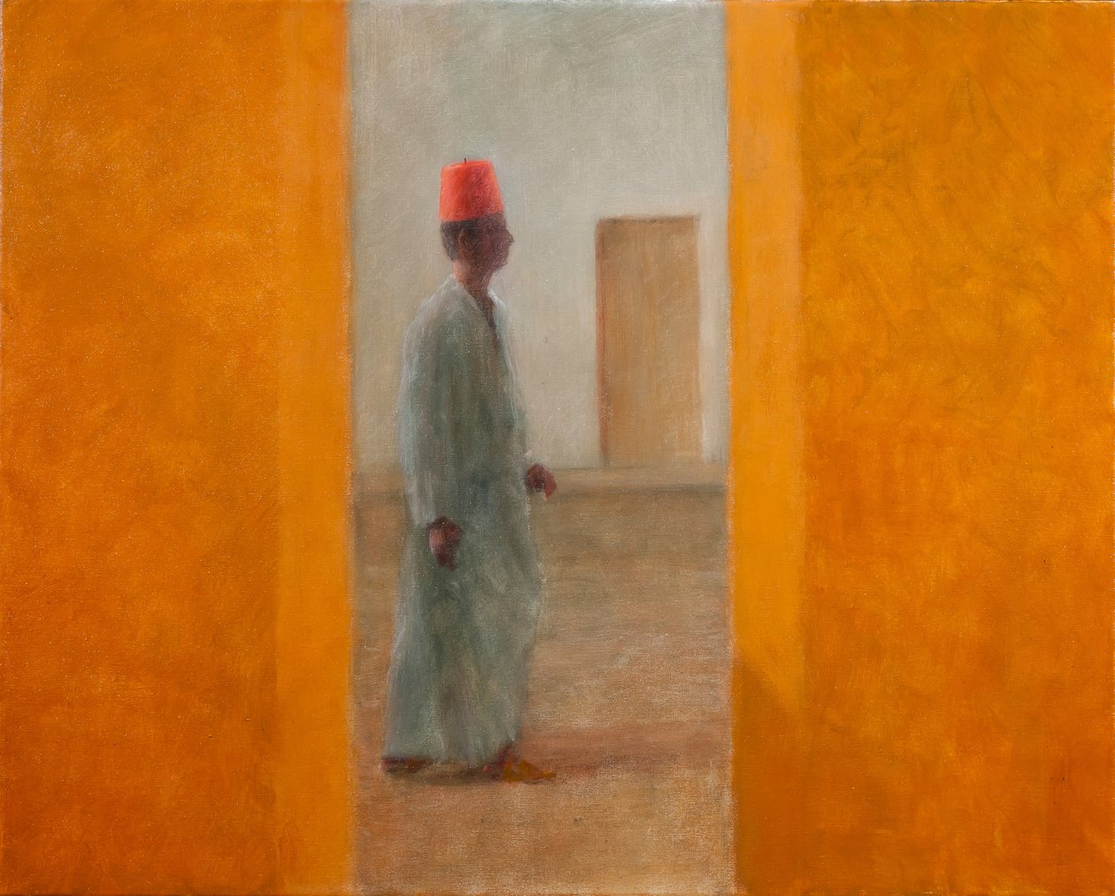 Mężczyzna, ulica Tanger, 2012 (akryl na płótnie) autorstwa Lincoln Seligman