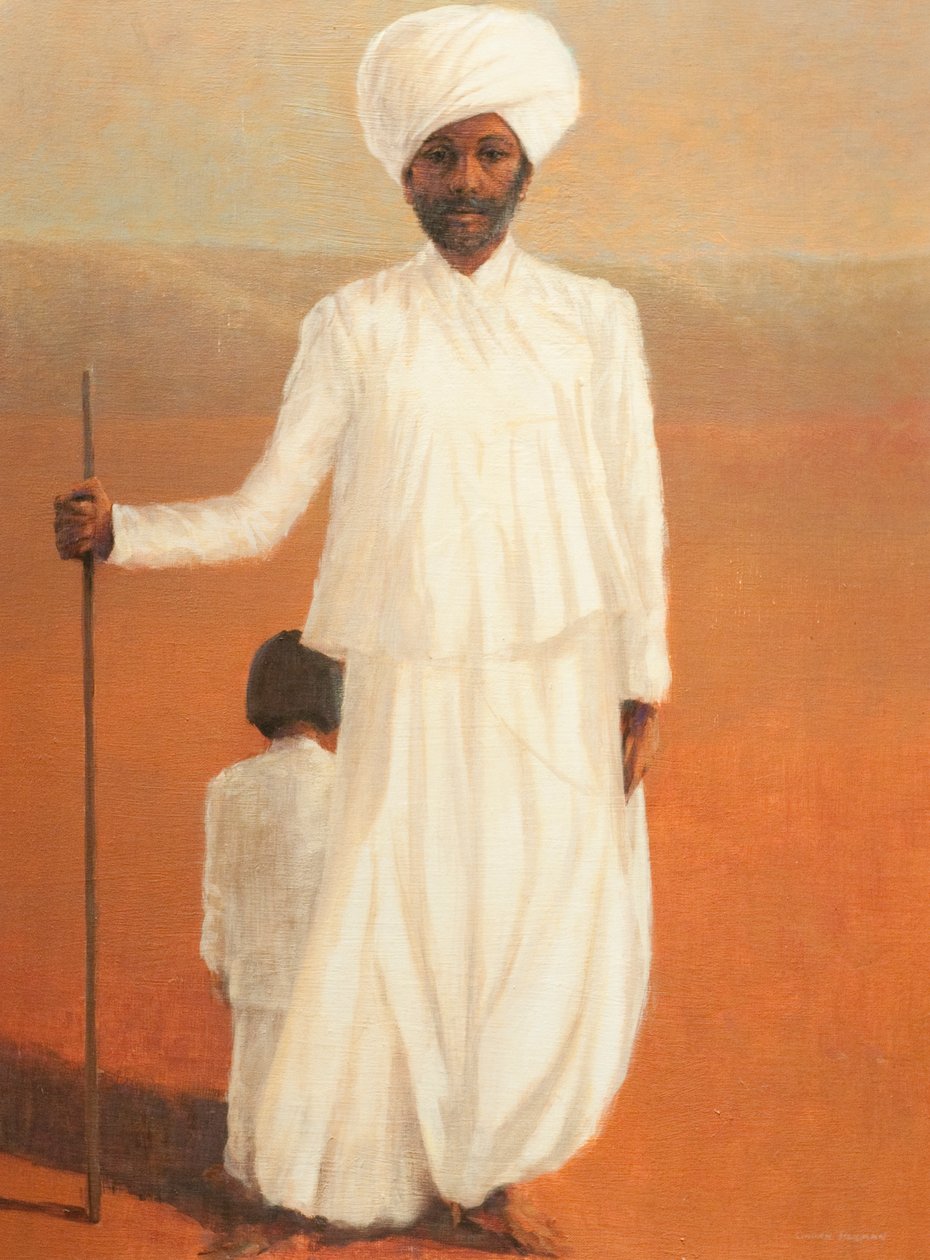 Człowiek i dziecko II, 2010 (akryl na płótnie) autorstwa Lincoln Seligman