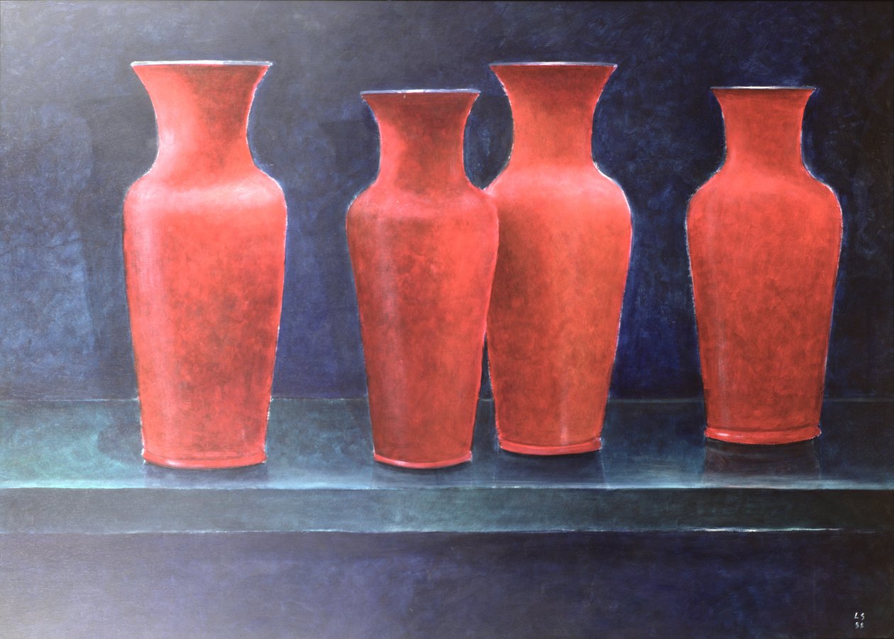Czerwone garnki, 1988 autorstwa Lincoln Seligman