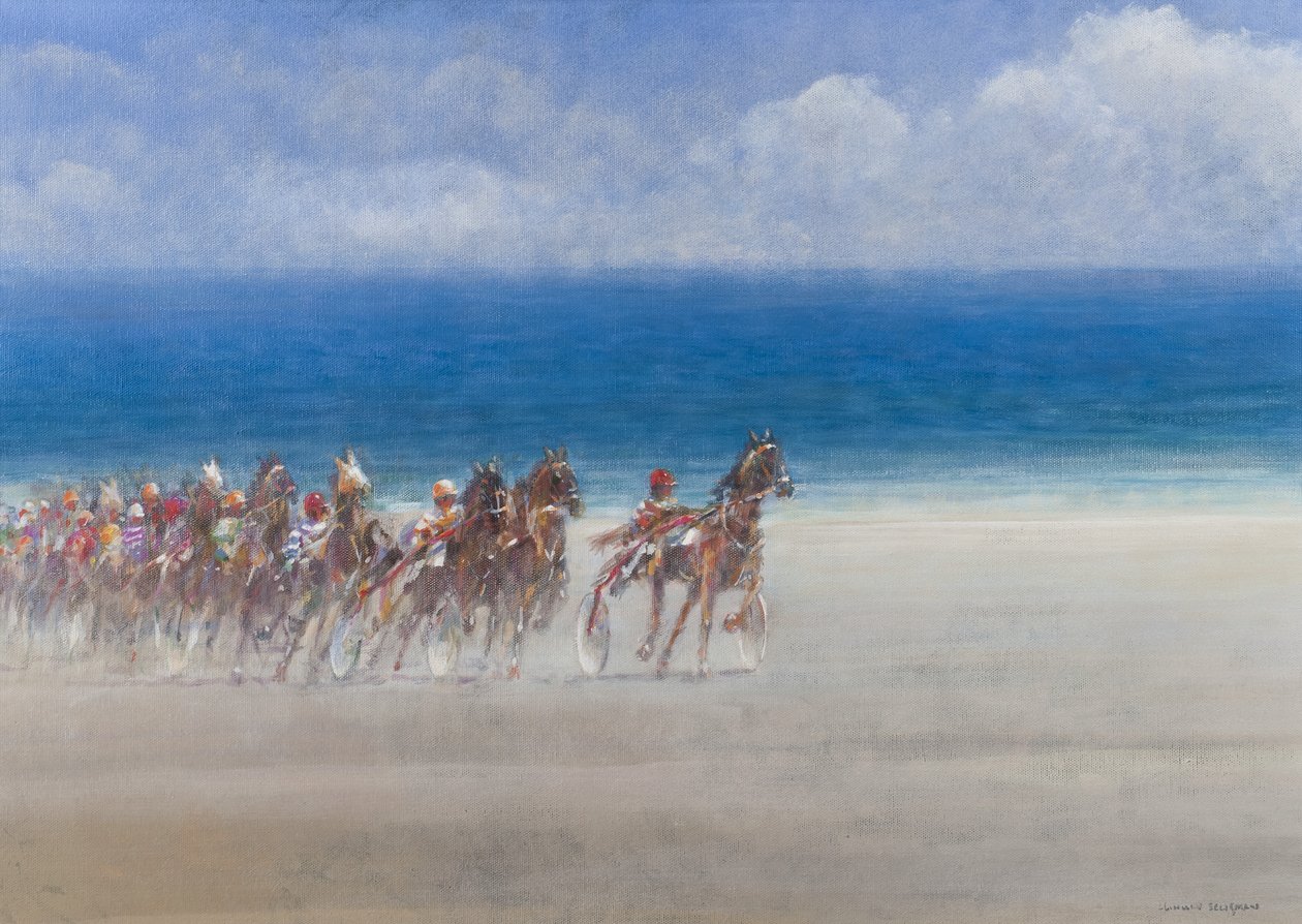 Wyścigi kłusaków, Lancieux, Bretania, 2014 autorstwa Lincoln Seligman