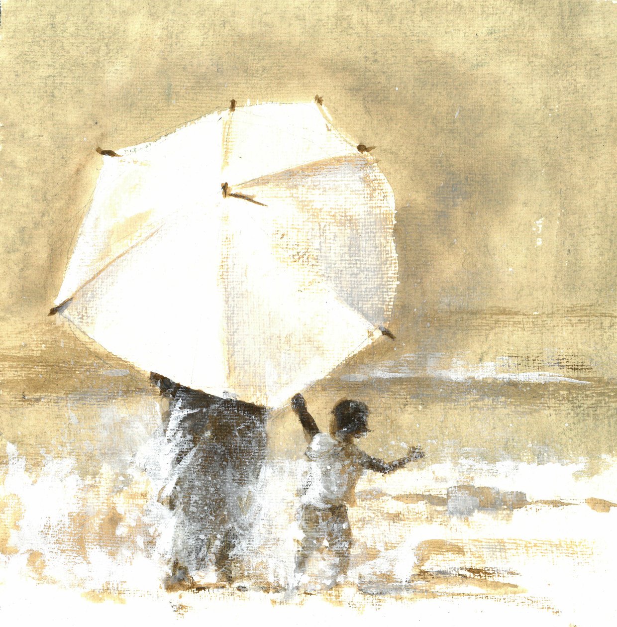 Parasol i dziecko 2, 2015 autorstwa Lincoln Seligman