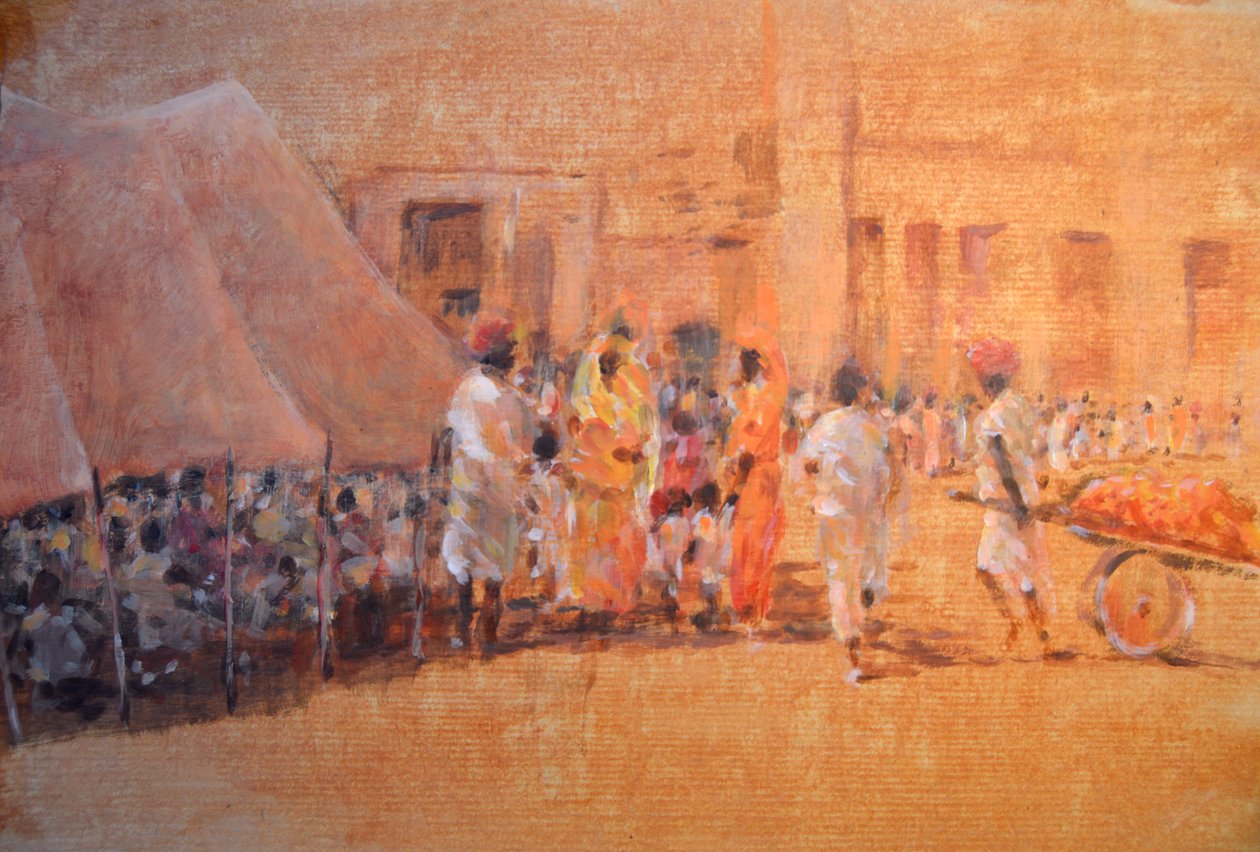 Scena Wiejska, Jaipur autorstwa Lincoln Seligman