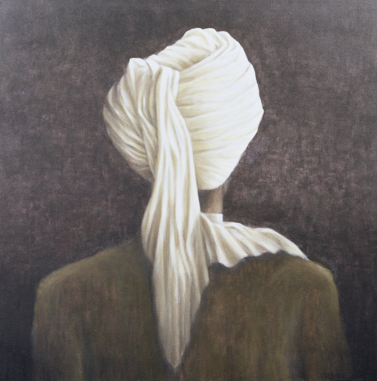 Biały turban, 2005 (akryl na płótnie) autorstwa Lincoln Seligman