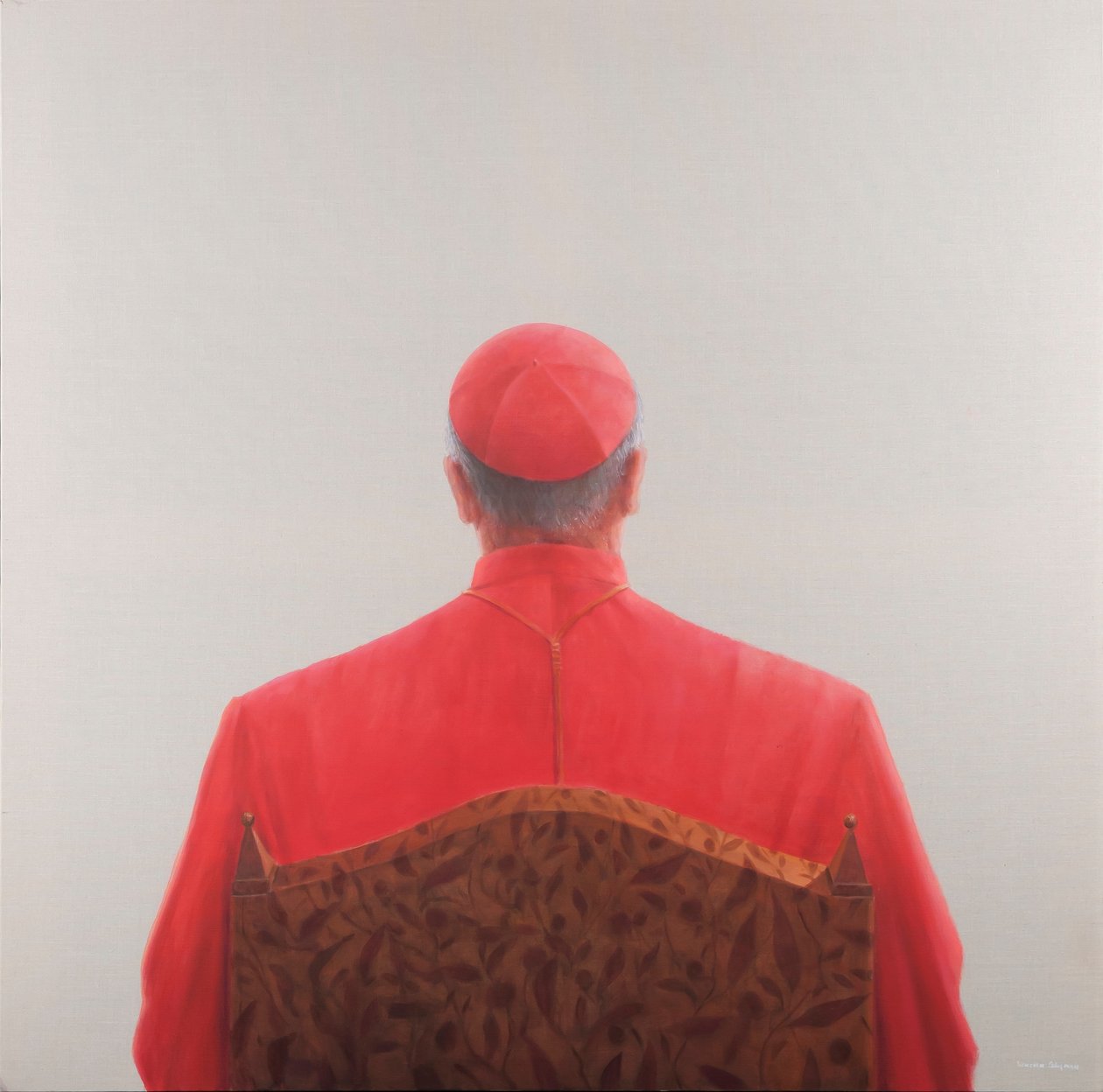 Kardynał, 2012 (akryl na płótnie) autorstwa Lincoln Seligman