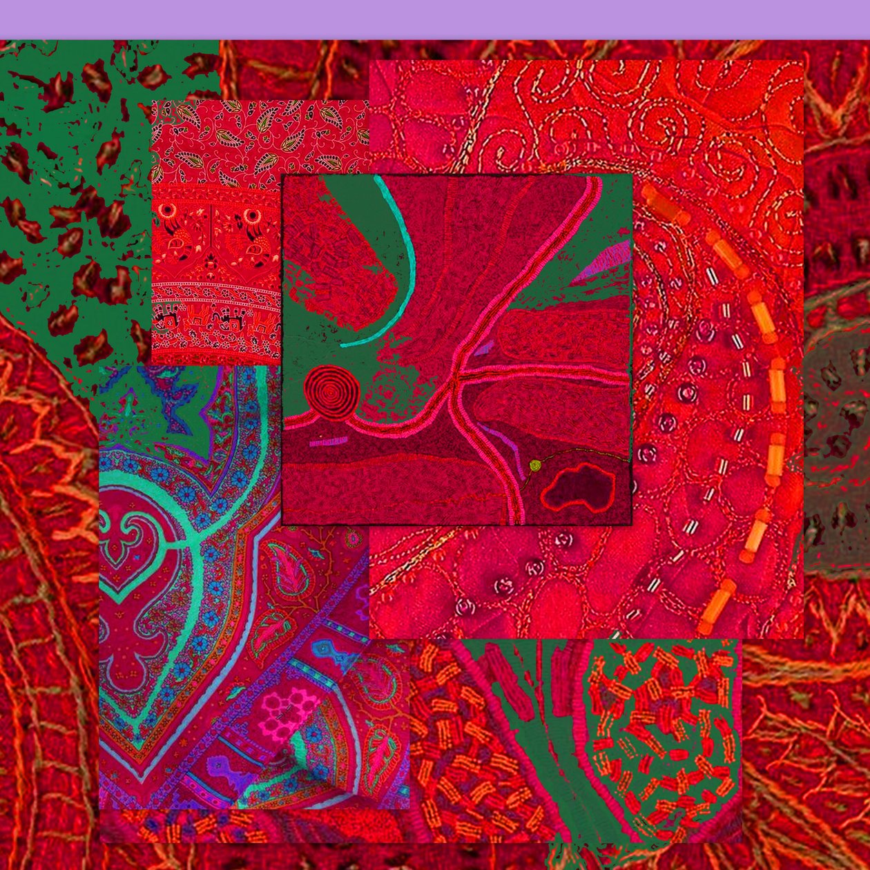 COLLAGE OF COLOR, 2018 (media mieszane) autorstwa linda arthurs