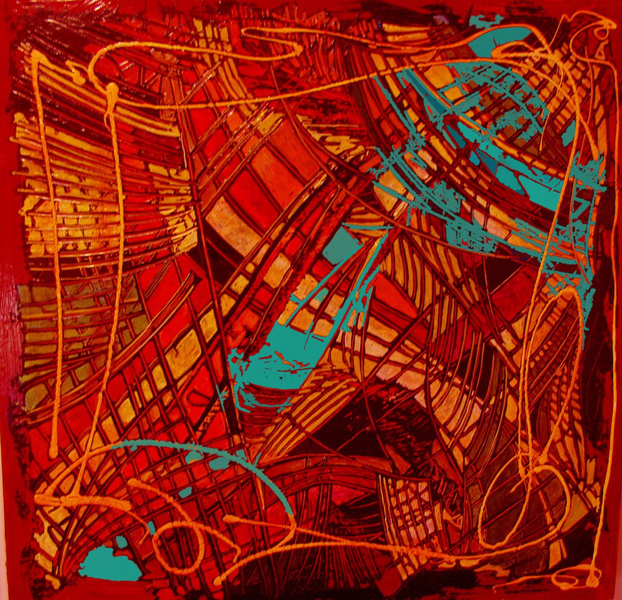 Witraż, 2012 (mieszany; warstwowy) autorstwa linda arthurs