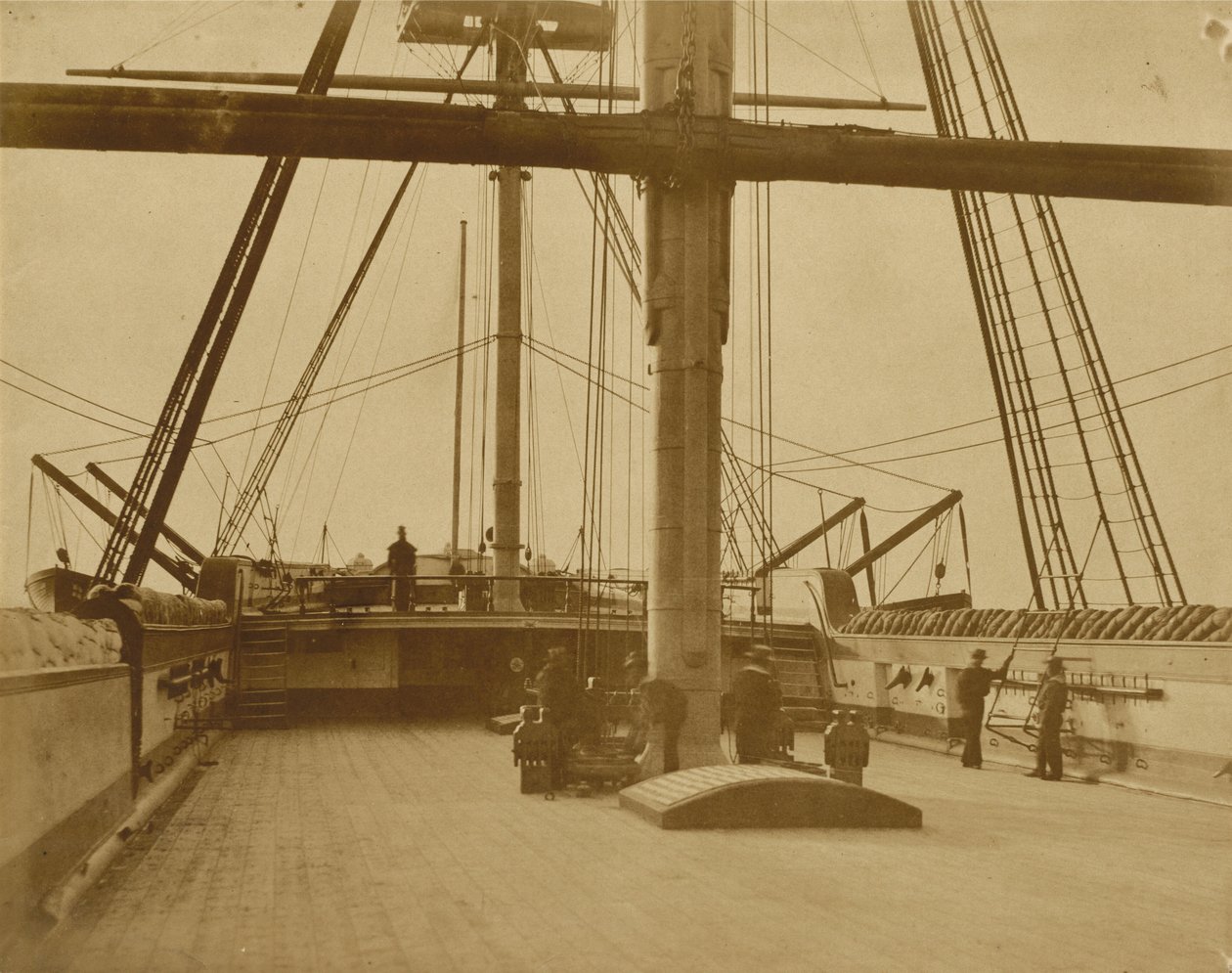 Pokład HMS "Impregnable", 1852-1854 (zdjęcie) autorstwa Linnaeus Tripe