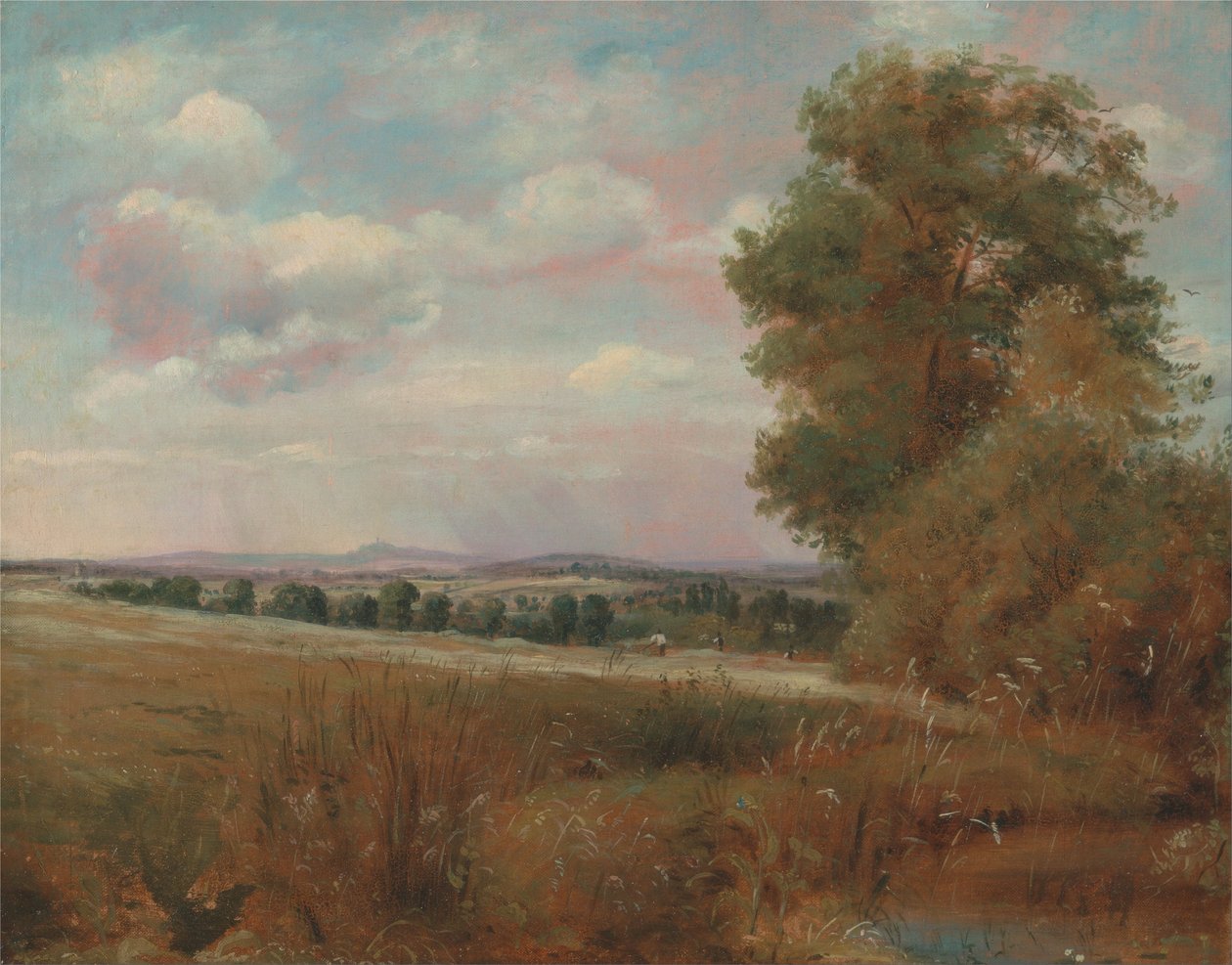 Krajobraz w Hampstead, z broną w oddali autorstwa Lionel Constable