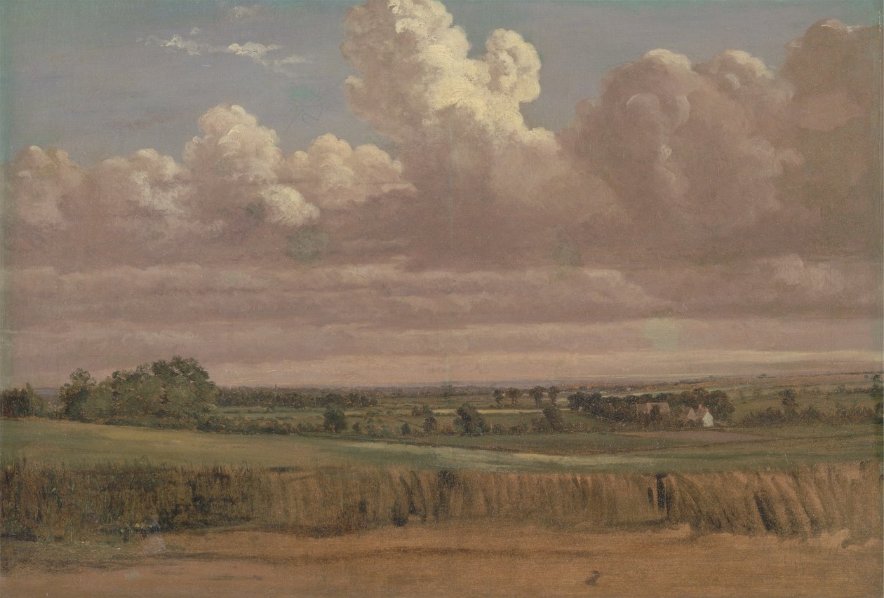 Krajobraz z polem pszenicy, ok. 1850 r. autorstwa Lionel Constable