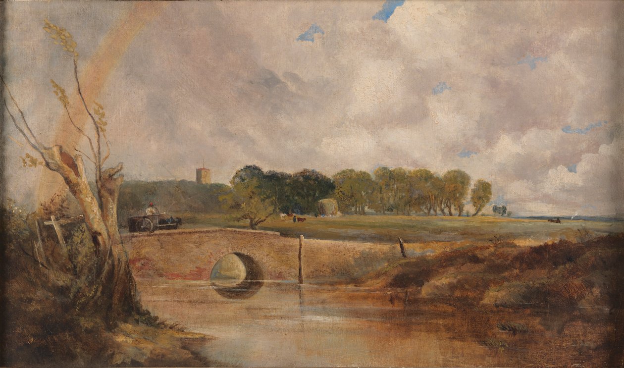 Tęcza - widok na Stour autorstwa Lionel Constable
