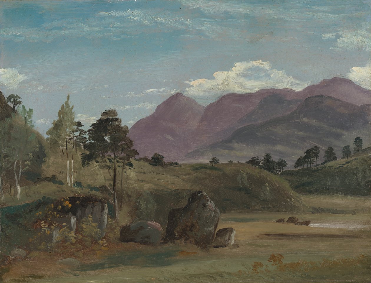 Krajobraz górski, prawdopodobnie w Krainie Jezior autorstwa Lionel Constable
