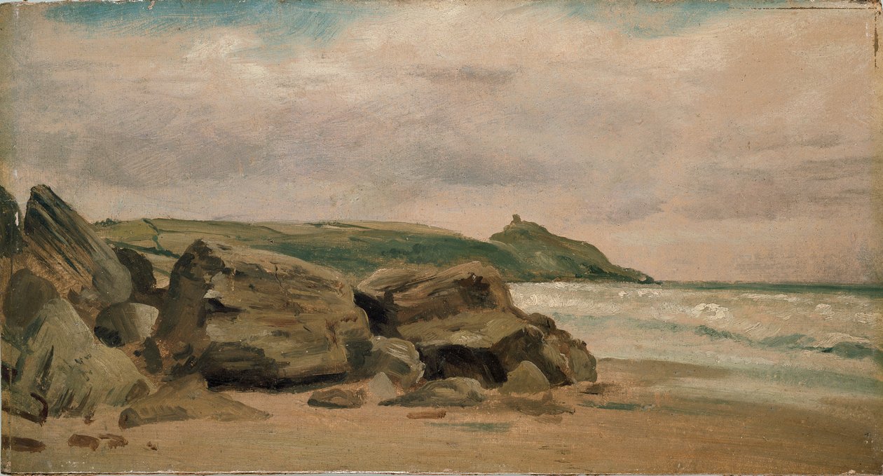 Widok w kierunku Rame Head, Kornwalia, 1850 autorstwa Lionel Constable