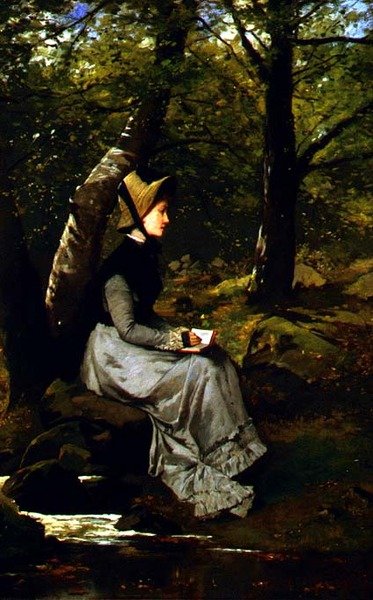 Czas na refleksję (olej na płótnie) autorstwa Lionel J. Cowen