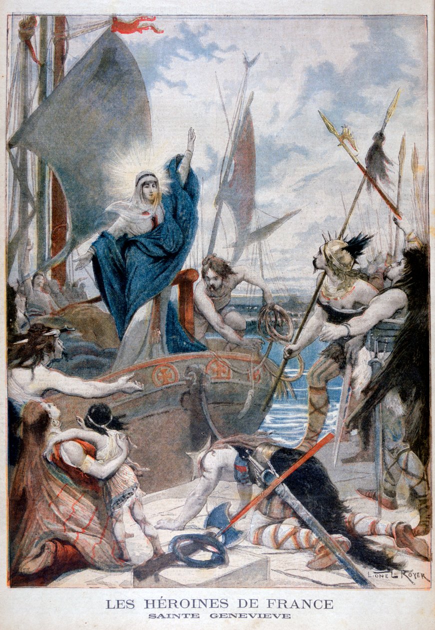 Św. Genevieve, bohaterka Francji, 1896 autorstwa Lionel Noel Royer
