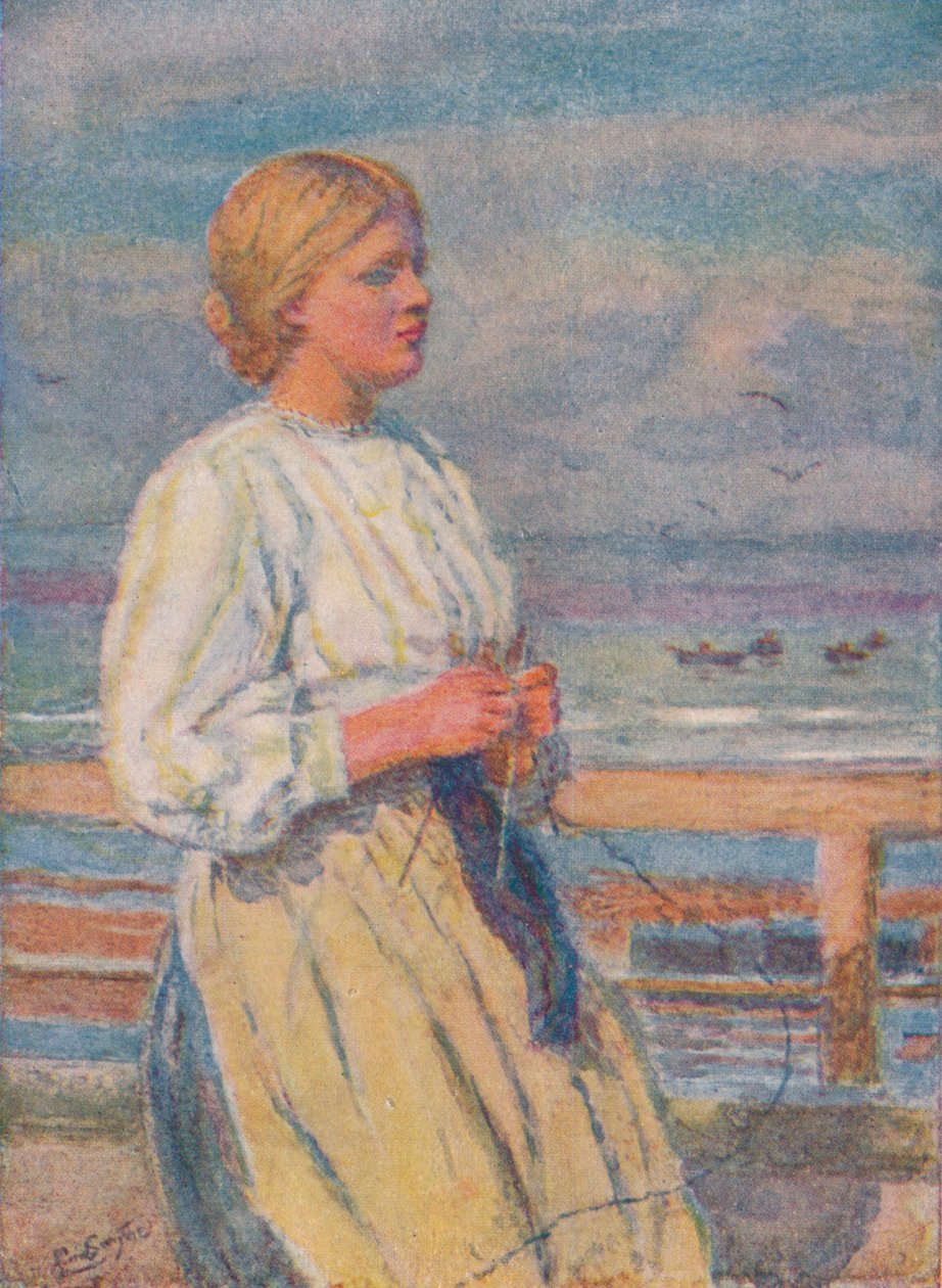 Dziewczyna na drutach, c1917, 1919 autorstwa Lionel Percy Smythe