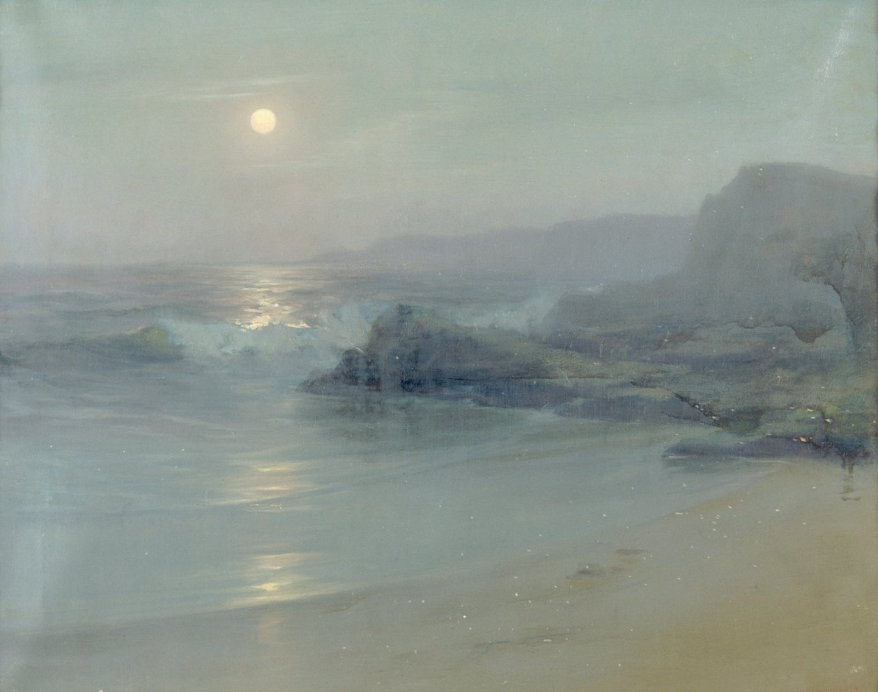 „Światło księżyca na morzu”, 1899 autorstwa Lionel Walden