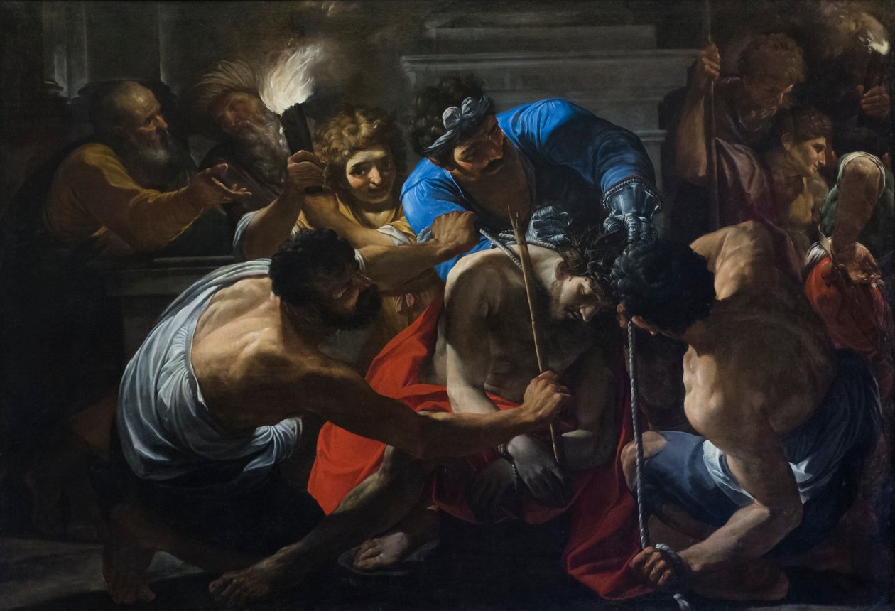 Koronacja cierniowa, koniec XVI-początek XVII wieku (olej na płótnie) autorstwa Lionello Spada