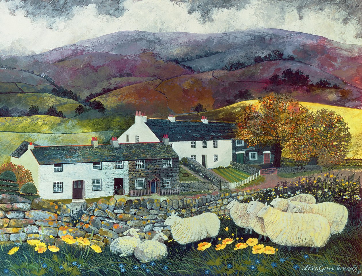 Owce Country, 1988 (wc, gwasz) autorstwa Lisa Graa Jensen